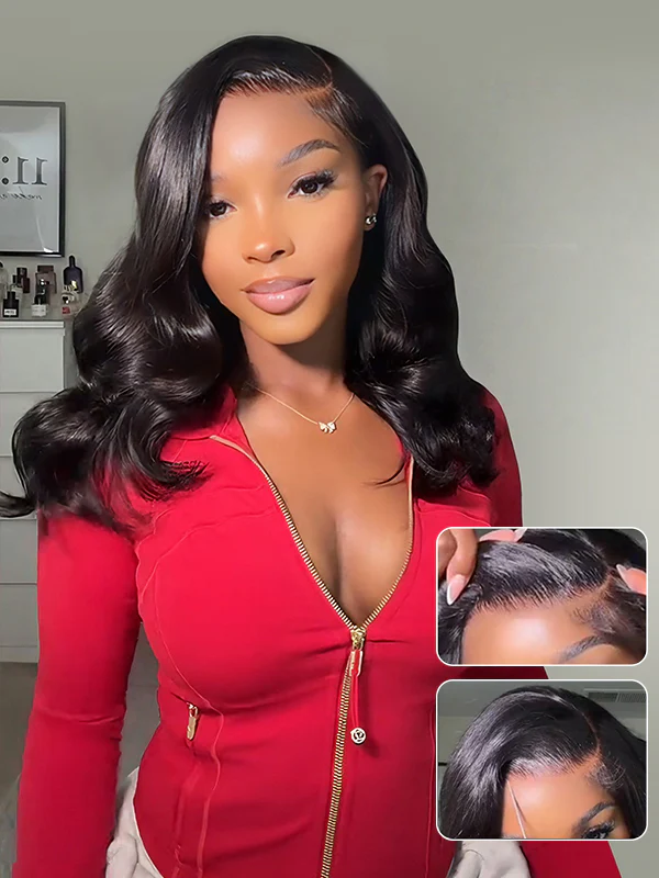 Wavymy Wear Go Body Wave Glueless Wig Pre-Cut Lace Closure Wig Pre-Plucked Natural Hairline 180% Density Human Hair - Image 6