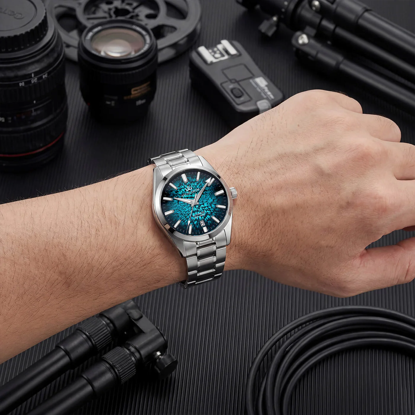 AddiesKIN 38mm Ice Crack Dial Miyota 9015 Men’s Watch K003 - Image 7