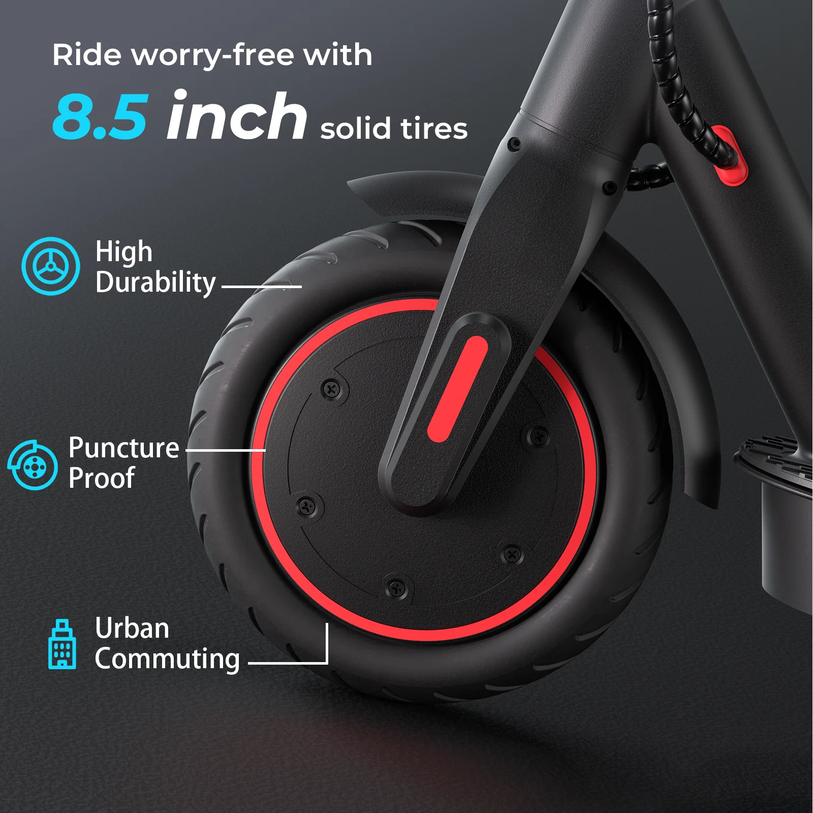 i9 350W Electric Scooter 18.6-Mile Range - Image 11