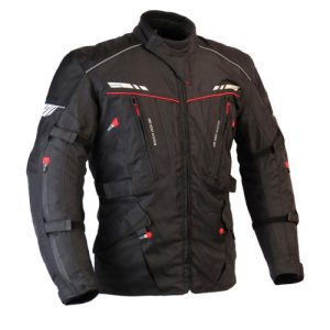 VENTI DESCENT WATERPROOF TEXTILE JACKET BLACK RED